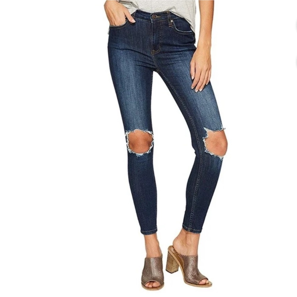 Free People Distressed Skinny Jeans
